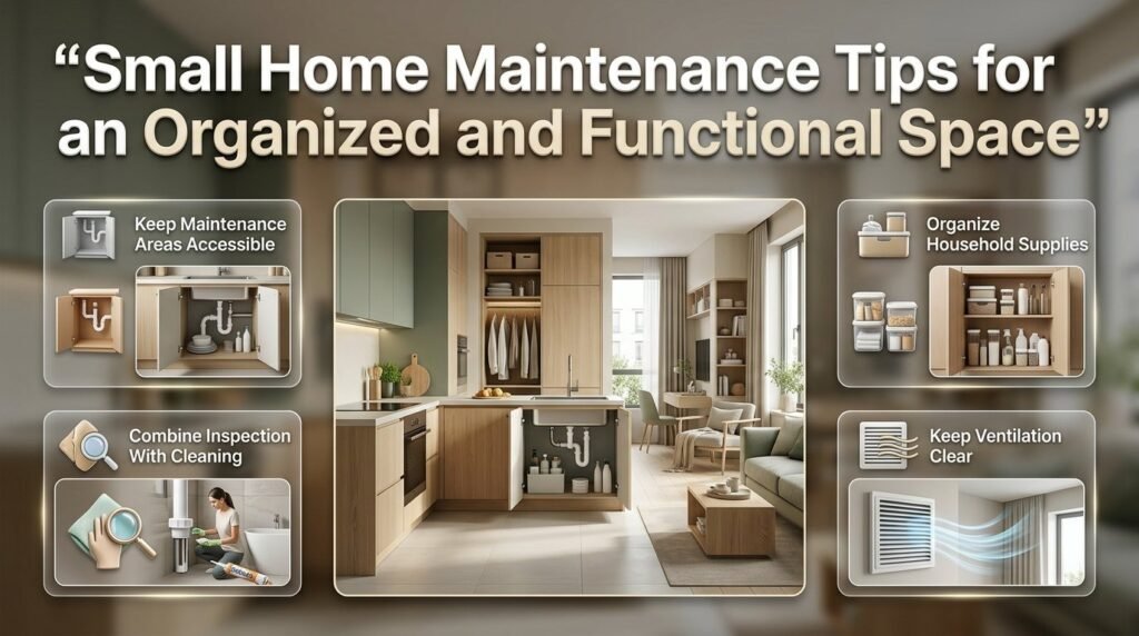 Seasonal home maintenance tips featuring rainy-season roof checks, summer cooling maintenance, cold-weather pipe protection, and post-storm inspections.